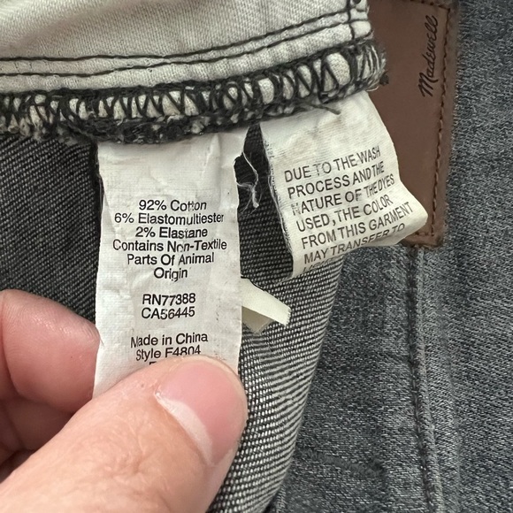 Madewell 9" High Riser Skinny Skinny Gray Jeans - Picture 9 of 9